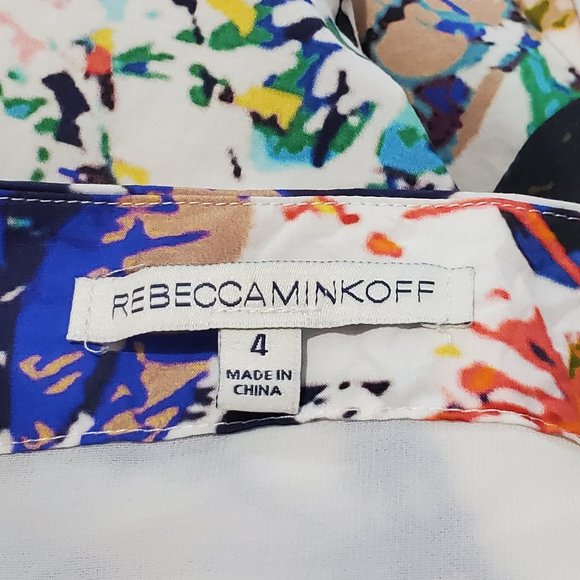 Rebecca Minkoff Abstract Flare Dress Sz 4 - Picture 3 of 8